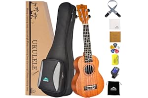 EASTROCK Soprano Ukulele Mahogany Beginner 21 inch Ukelele Big Package Kit. Ukulele Ukalalee Suitable for Kids, Beginners. (2