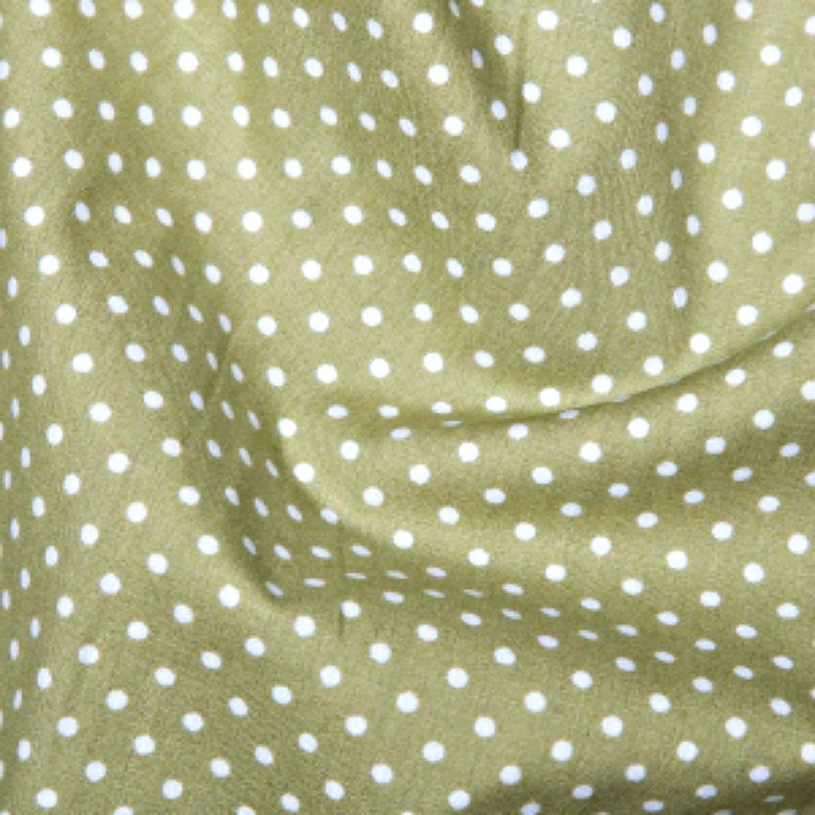 100% Cotton 3mm Polka Dot * Rose & Hubble * Superior Poplin Fabric in 40 Colours (Green) (ONE METRE)