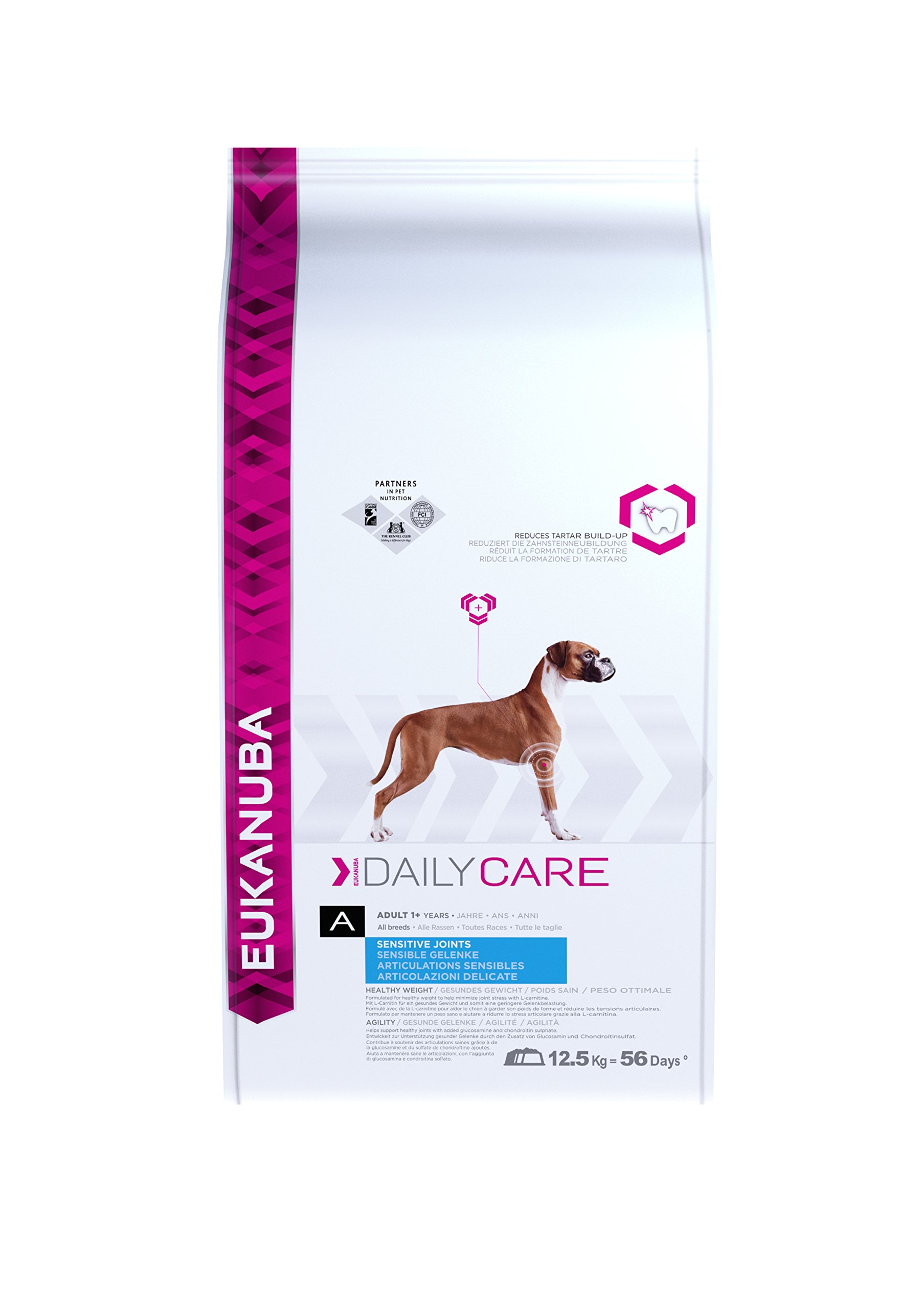 Eukanuba Dry Dog Food Daily Care Adult Sensitive Joints, Chicken, 12.5 kg