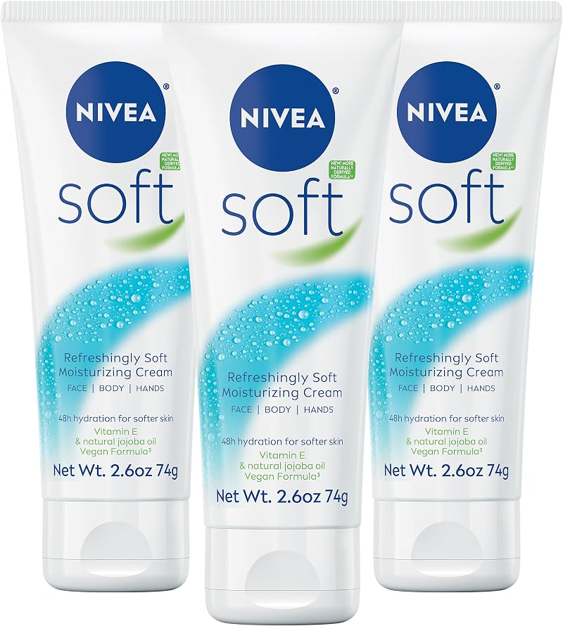 NIVEA Soft Moisturizing Creme 2.6 oz Triple Pack - All Day Hydration