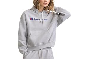 Champion Women’s Pullover Fleece Hoodie, Loose Fit, Midweight, Script Logo