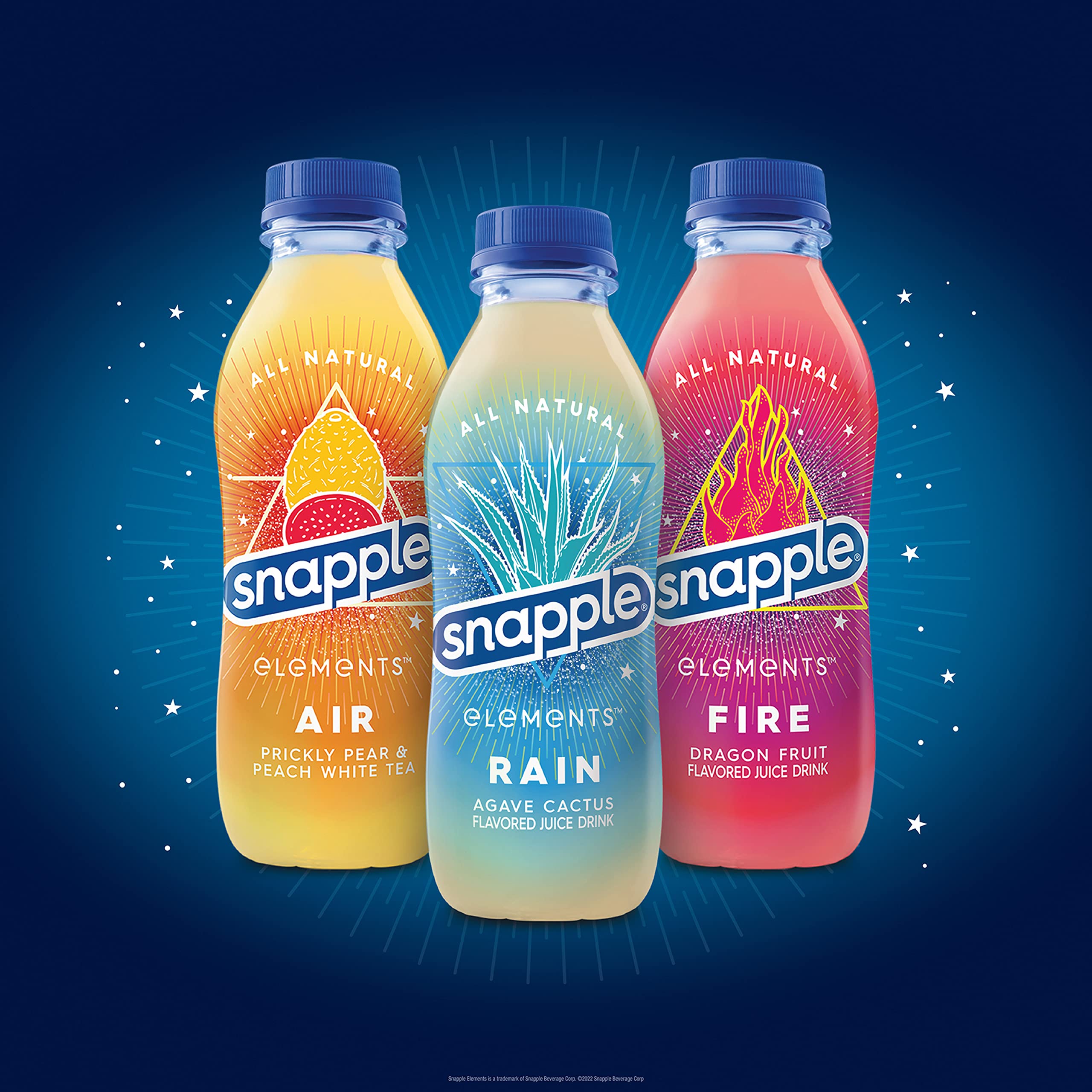 Snapple Elements Rain Agave Cactus Juice Drink, 15.9 Fl Oz Recycled