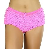 ToBeInStyle Women’s Mesh Lace Retro Lingerie Inspired Floral Ruffle Cheeky Panty