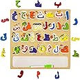 Arabic Alphabet Wooden Puzzles for Toddlers, Learn Arabic Alphabet Words for Kids, Arabic Toys Montessori Educational Letters Puzzles