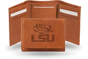 Rico Industries NCAA Alabama Crimson Tide Embossed Leather Trifold Wallet, Tan