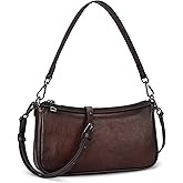 Iswee Leather Crossbody Bags for Women Small Designer Shoulder Bag Hobo Purse Satchel Handbags with Two Straps