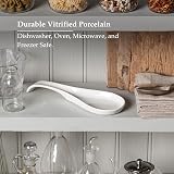 WM Bartleet & Sons Traditional Porcelain Spoon Rest - White Ceramic view 5