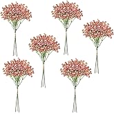 Nagobi Babys Breath Artificial Flowers Bulk 18pcs Dusty Pink Gypsophila Bouquets Realistic Fake Babys Breath Flowers for Wedding Centerpieces Floral Arrangements Party Decor