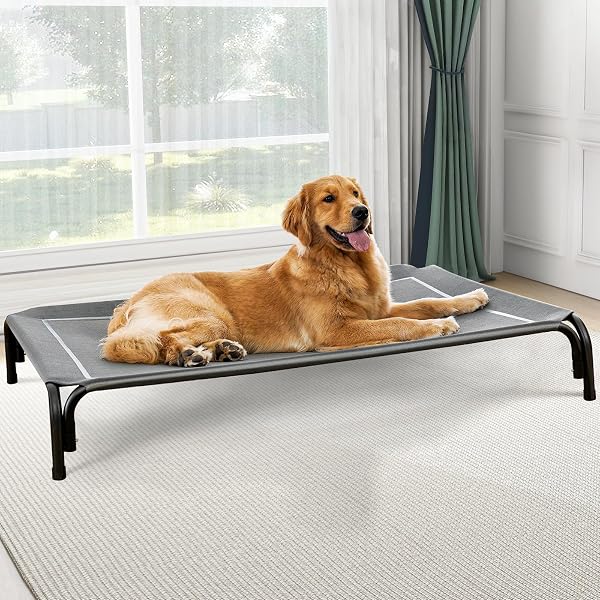 CZPALO ELEVATED DOG BED, RAISED OUTDOOR DOG BED...
