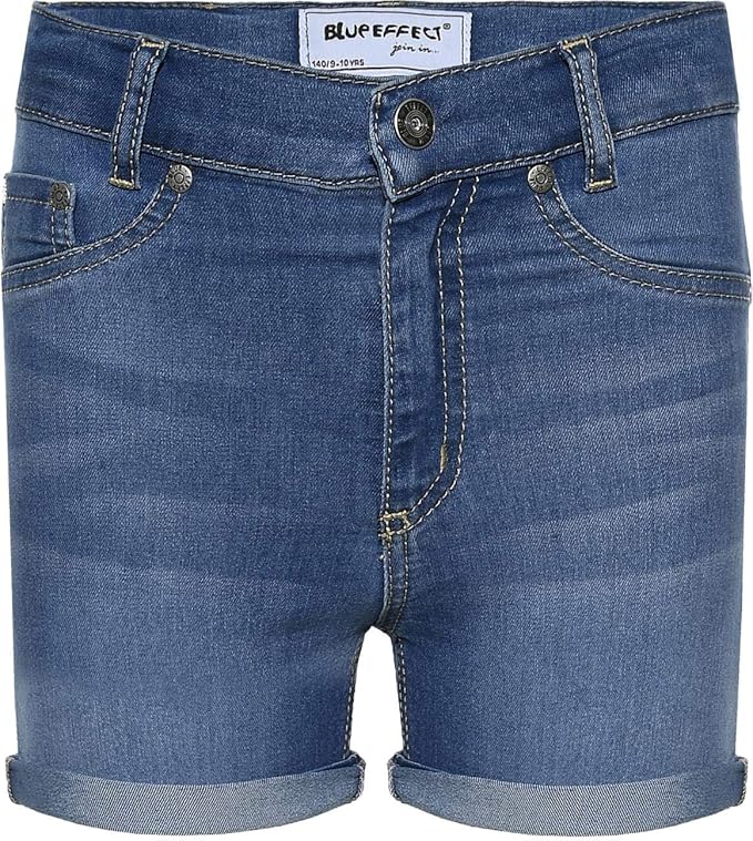 Blue Effect Mädchen Jeans Bermuda - Mit Festem Beinumschlag Und Gummibund