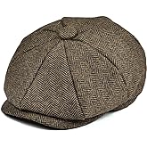 JANGOUL Boys Vintage Newsboy Cap Tweed Flat Beret Cabbie Hat for Kids Toddler Pageboy