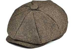 JANGOUL Boys Vintage Newsboy Cap Tweed Flat Beret Cabbie Hat for Kids Toddler Pageboy