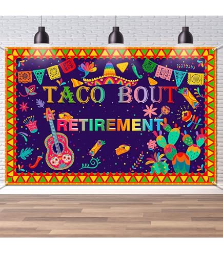 Fun Taco Bout Retirement Honeycomb Decorations - Mexican Fiesta Party Supplies, Table Toppers For Retirement Celebration - View #8