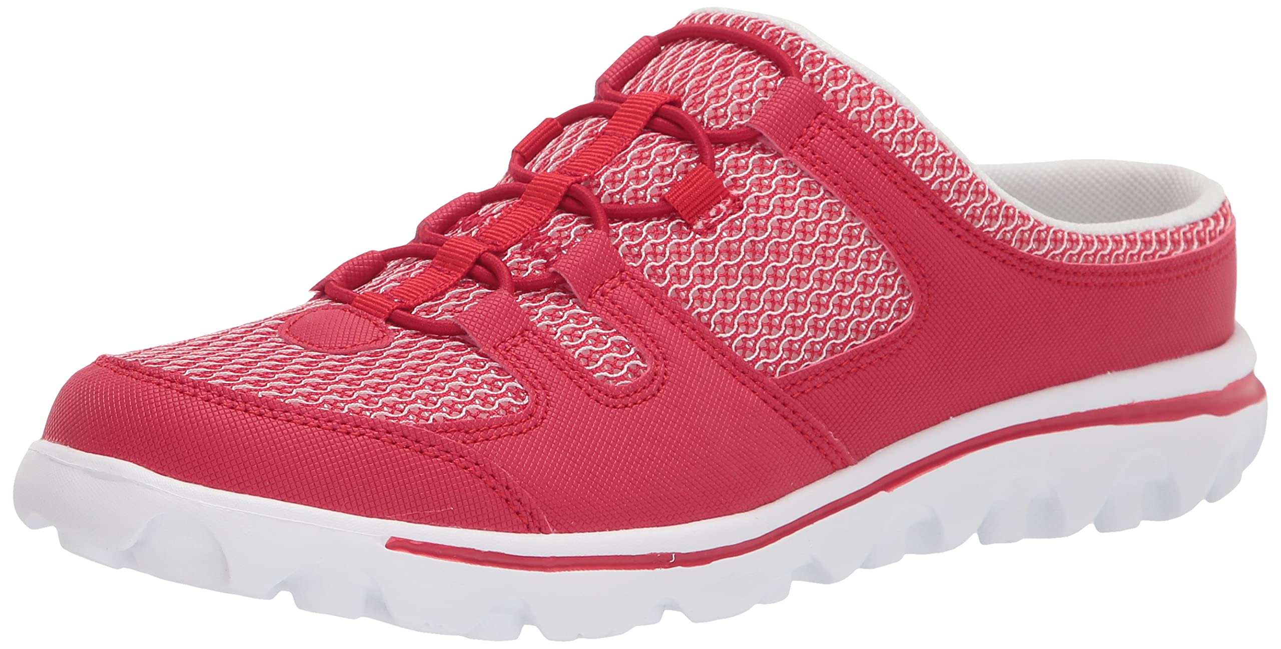 Propét Women’s TravelActiv Slide Sneaker, Red, 7 X-Wide US