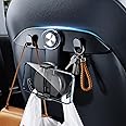 DICMKY 2-in-1 Tesla Hooks & Phone Mount for Tesla Model Y Model 3 Accessories 2025 2024 2023 2022 2021 Model X 2023 2020, Multifunction Clip Phone Holder| Car Seat Back Storage Hook Purse/Bag/Hat Hook
