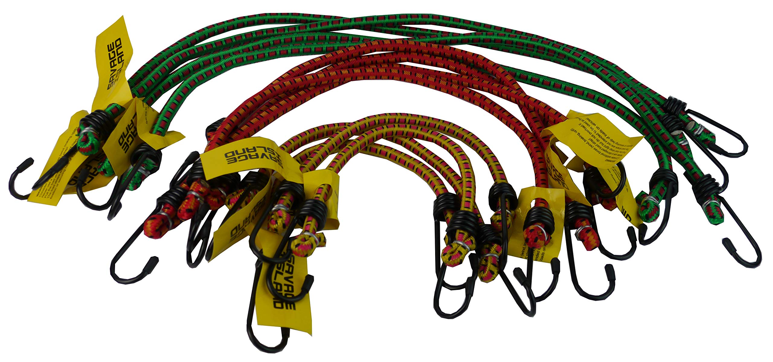 Savage Island Variety Pack Heavy Duty Elastic Military Bungee Cords