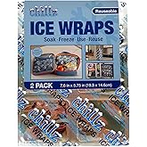 Chillz Reusable Ice Sheets – Flexible Ice Blankets for Coolers, Lunch Boxes, Shipping & Cold Therapy, Muscle Soreness Relief (Silver, Set of 2 (12 Cell Ice Wraps))