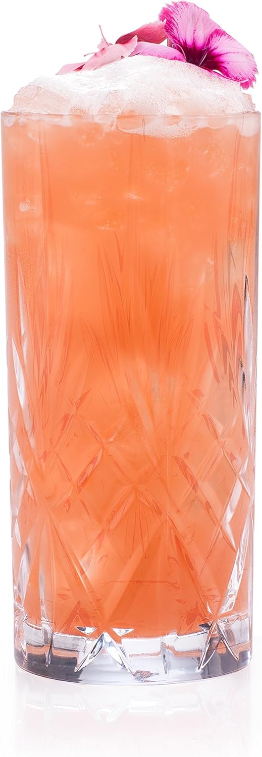 RCR Crystal Melodia Highball Glasses, Set of 6-360ml, Transparent