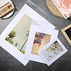 12 Sets White Picture Mat Set, 5 x 7 Inch, 8 x 10