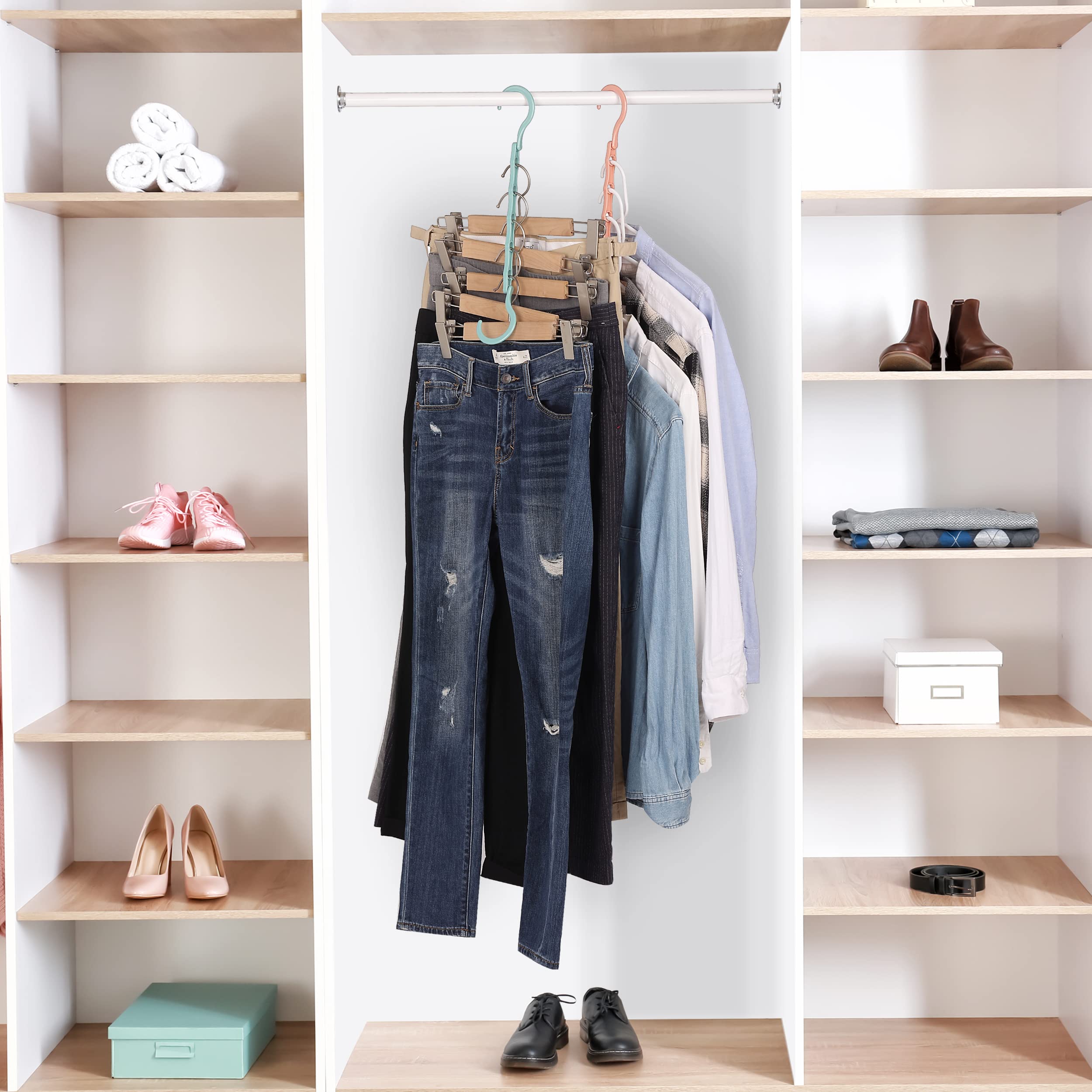 Mr. Pen- Space Saving Hangers, 8 Pack, Boho Colors, Magic Hangers