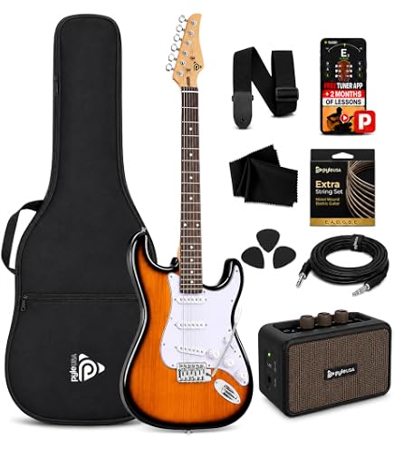 Amazon.com: Pyle Left Handed Electric Guitar and Amp Kit - Full