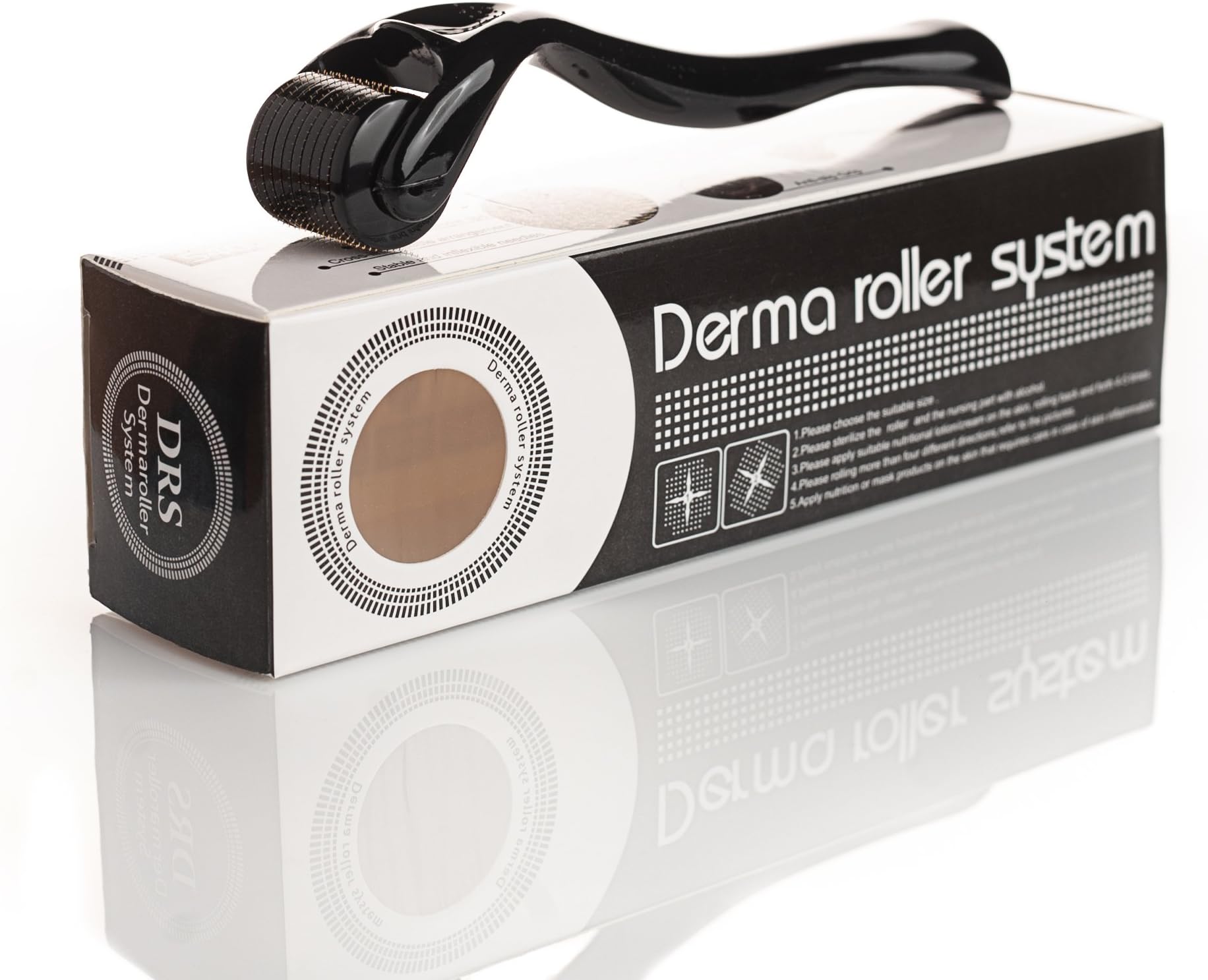 Microneedle Derma Roller - Premium .25mm Needling Kit For Face - 540 Titanium Micro Needle - Great Quality Skin and Facial Care Tool For Home Skincare Use