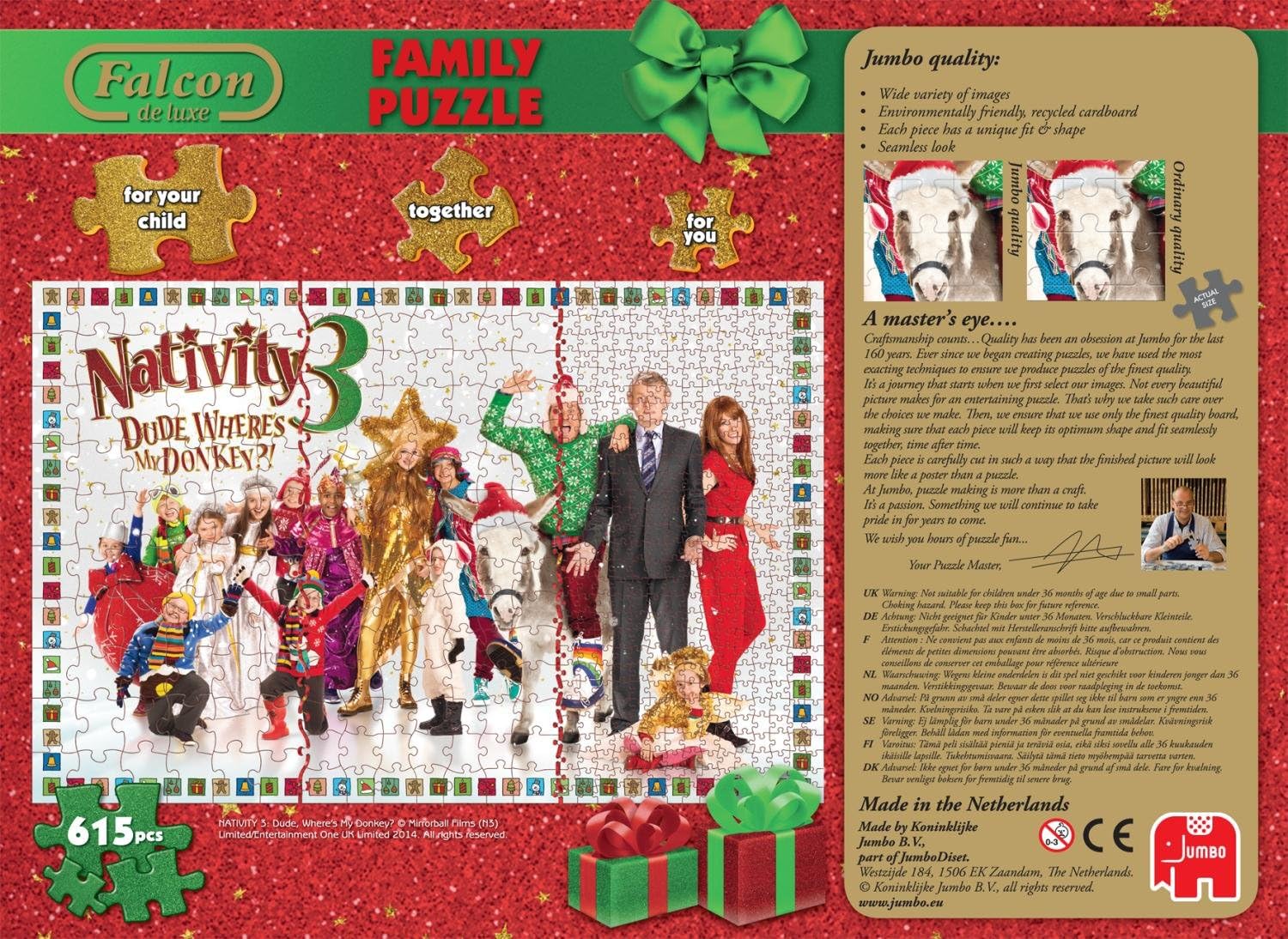 Falcon de Luxe Nativity 3 “Dude Where’s My Donkey” Jigsaw Puzzle (615