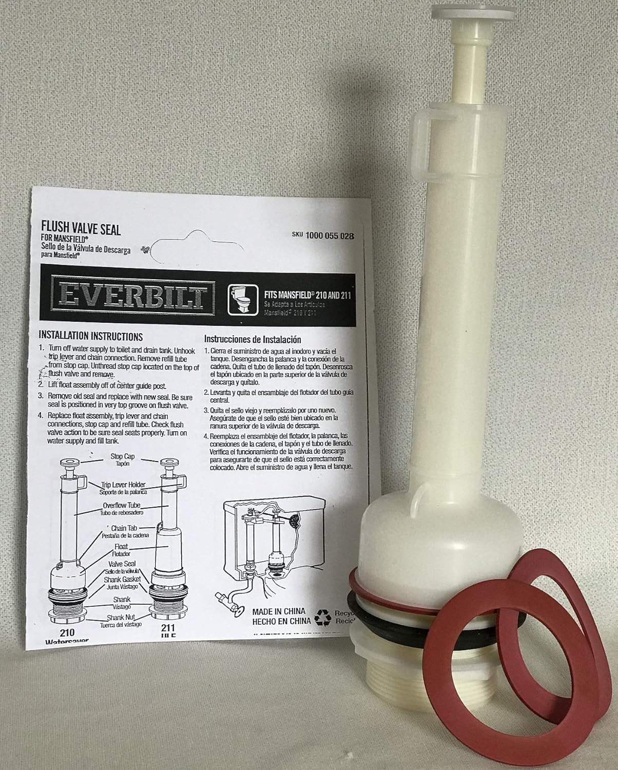 Replacement Flush Valve For Mansfield 2 Piece Toilets With 2 Extra Seals Amazon Com