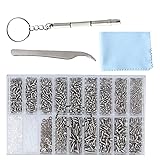 Eyeglass Repair Tool Kit Hotetey 1000PCS Tiny Repair Screws & Nut Assortment Too
