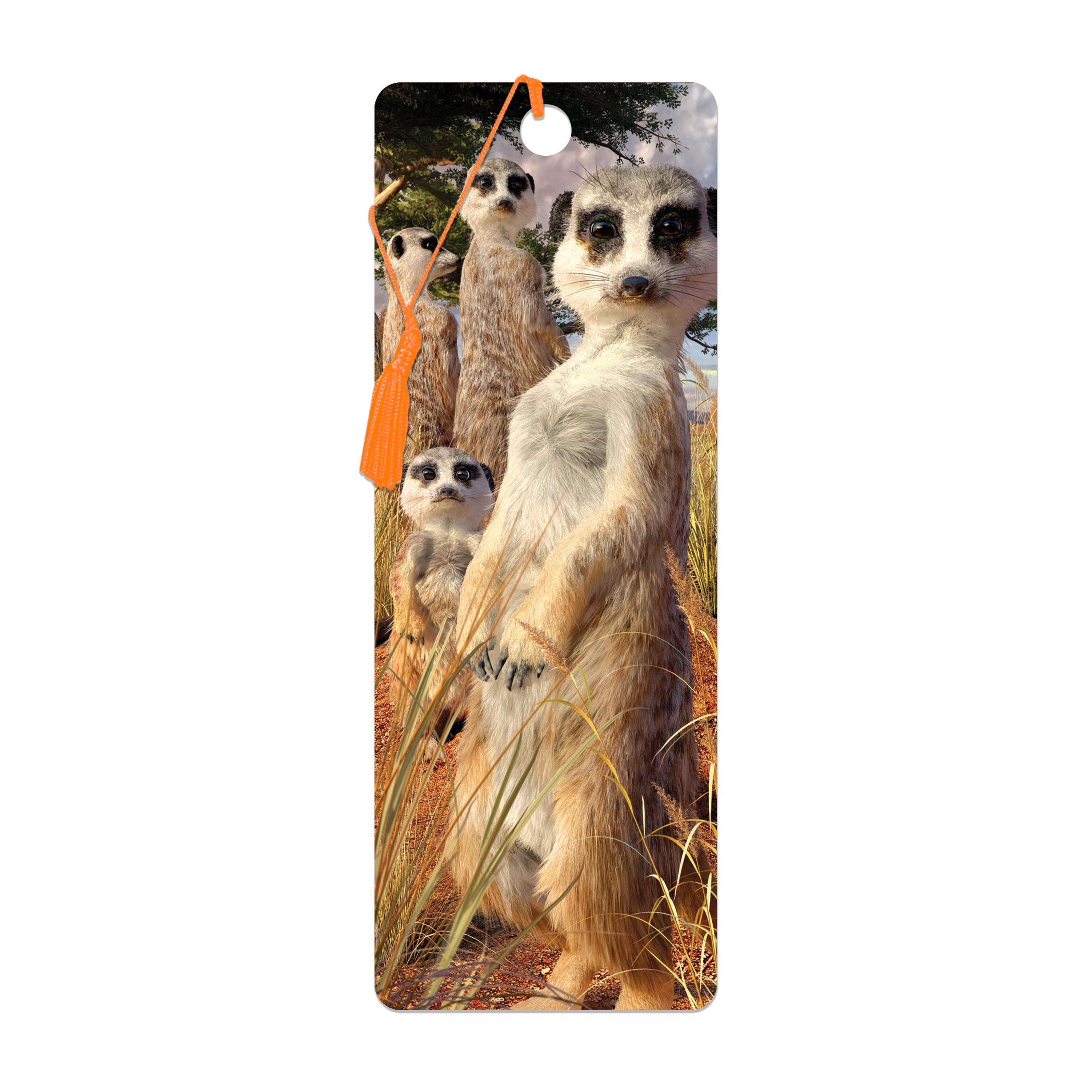 3D LiveLife Bookmark - Meerkat Gaze from Deluxebase. Cute Lenticular Meerkat Page Marker. Animal Themed Accessories for Book Lovers. Small Gifts for Men, Women, Writers and Teachers. — image 1