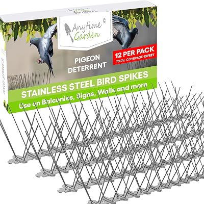Anytime Garden Bird Spikes Pigeon Seagull Repellent Stainless Steel 3m Made