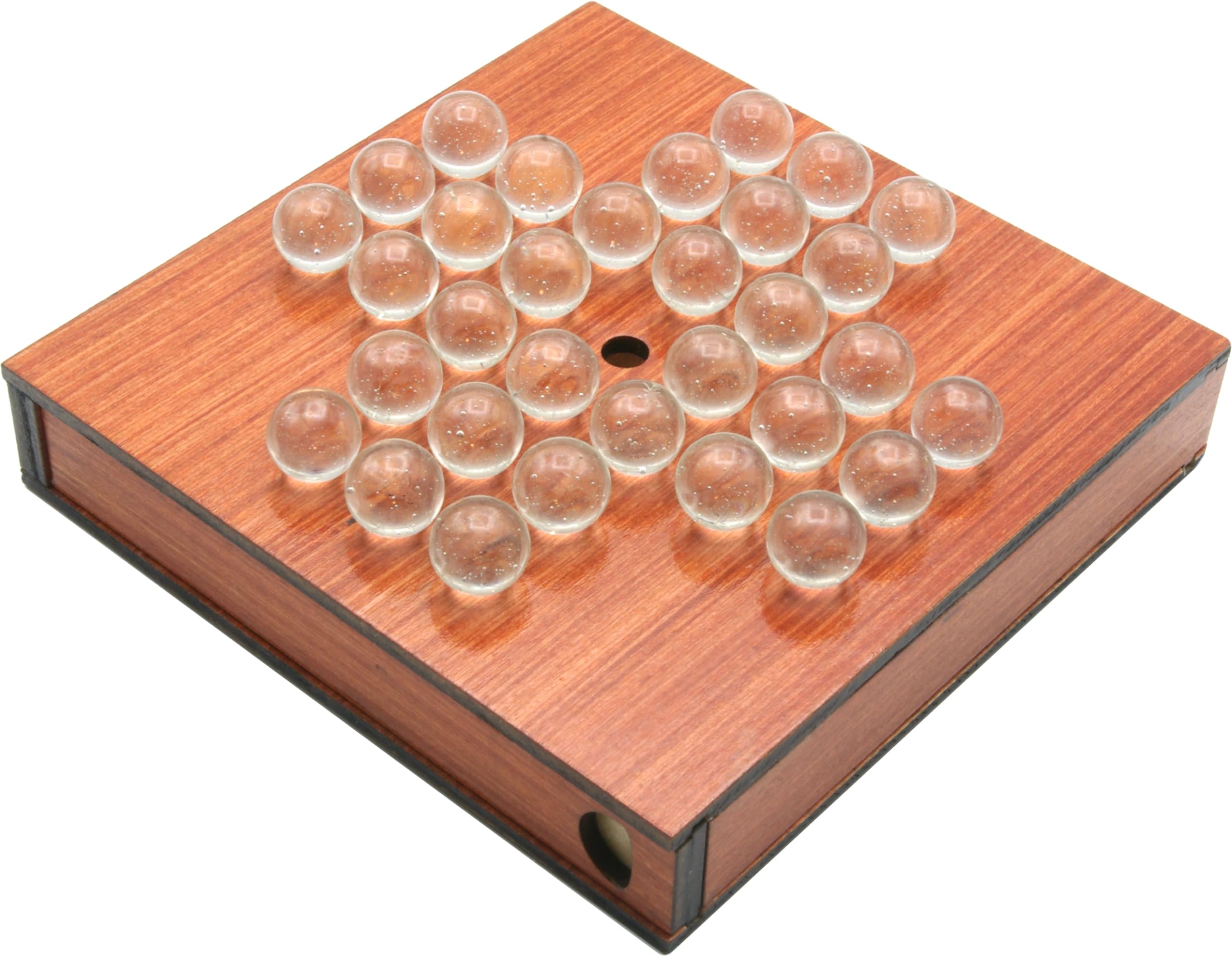 wooden travel eclipse solitaire board game