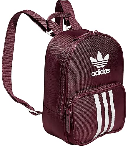 adidas Originals Trefoil 2.0 Mini Backpack Small Travel Bag, Black/White, One Size