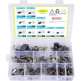 RICHERI 60 Pcs Electric Motor Carbon Brushes 10 Different Sizes for Replacement Repair Power Tool Part