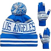 Vintage Classic Skull Cap Beanie Hat Cuffed Winter Hat Knit Comes with Warm Gloves Gifts for Unisex Fans