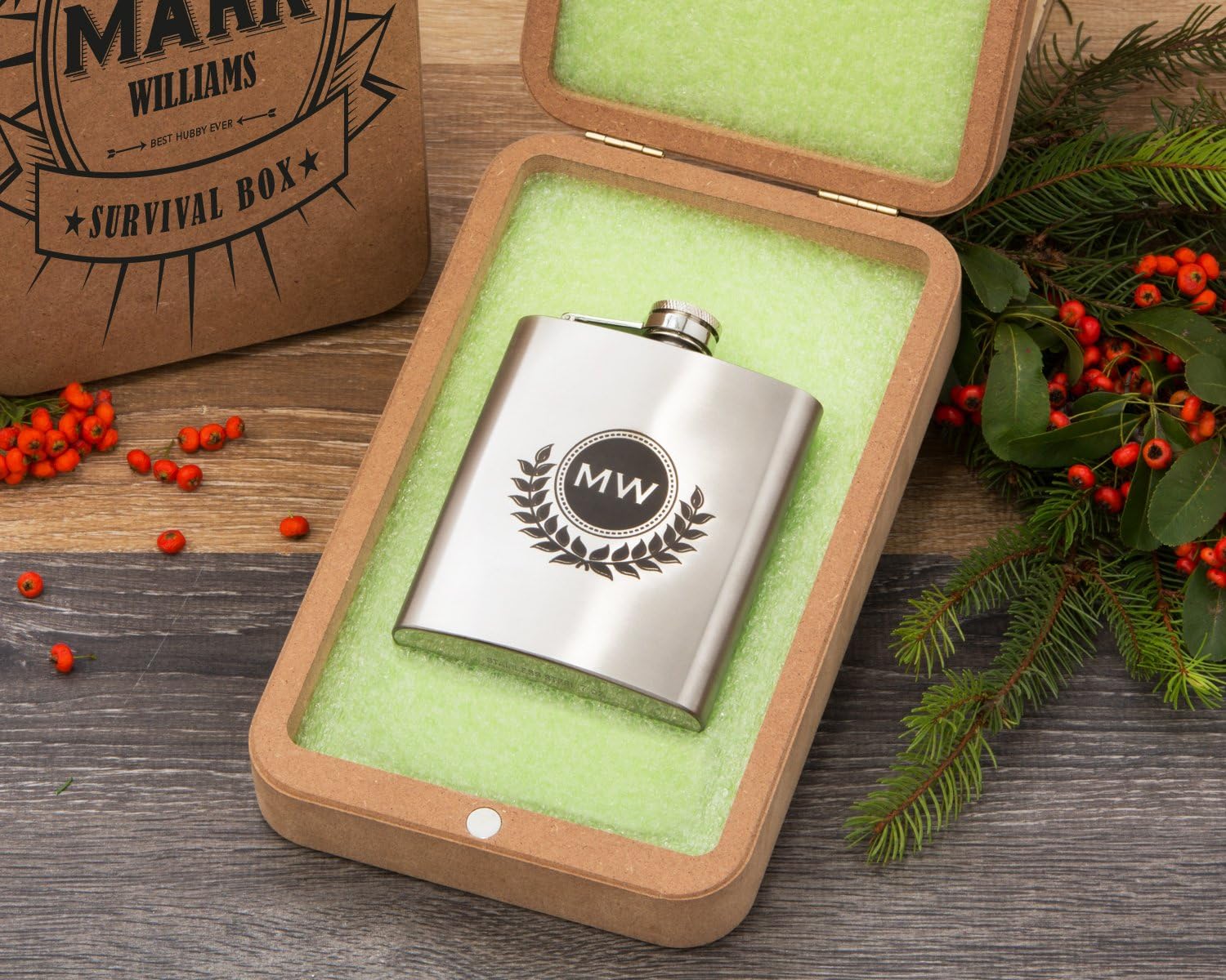Metal Flask, Groomsmen Invite, Engraved Gift, Groomsmen Gift, Christmas Gift, Personalized Metal Flask, Gift Box, Wedding gift, Gift for Men