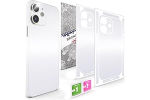BRONOSKINZ 2Pcs Skin Wrap Compatible for iPhone 12 – Slim Decal Vinyl Protective Film for Sides & Back – Sleek Fit, Premium L