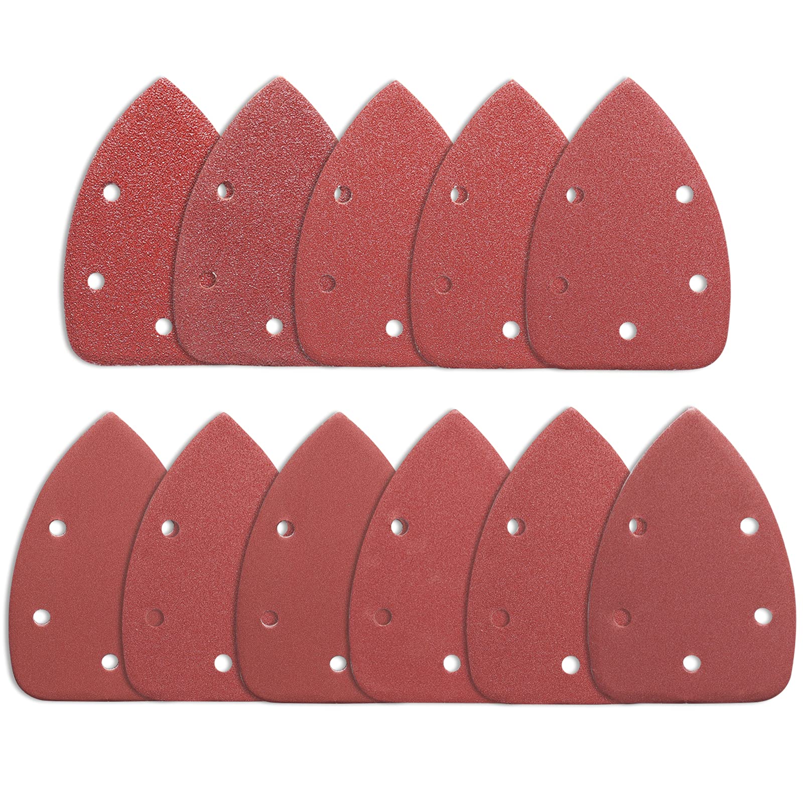 STEBRUAM Mouse Sander Pad, 88Pcs Palm Sander Sheets Mouse Detail Sandpaper Hook and Loop Sanding Sheets Assorted 40 60 80 100 120 180 240 320 400 600 800 Grits 5 Holes Black and Decker Sander Pads