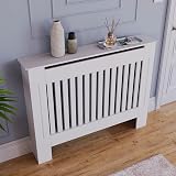 Vida Designs Chelsea Radiator Cover White Medium Modern Vertical Slat view 5