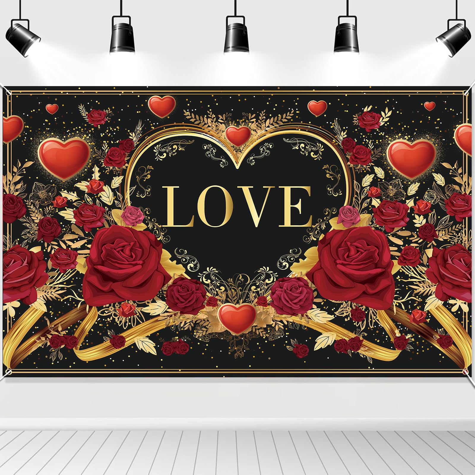 Valentines Day Decorations – Valentines Day Backdrop and Banner for Party, Office, Classroom, and Home Décor