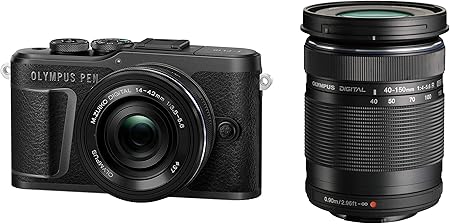 Amazon Co Jp Olympus ミラーレス一眼カメラ Pen E Pl10 Ezダブルズームキット ブラック カメラ