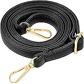 Black Purse Strap 29.5"-53" Adjustable Crossbody Purse Strap Soft PU Leather Shoulder Crossbody Purses Straps Bag Chain Replacement for Handbags Shoulder Crossbodys Bags Unisex