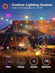 addlon 96FT Outdoor String Lights, Dimmable Outdoor
