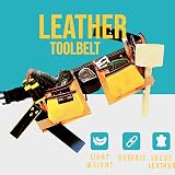 Tucano 11 Pocket Leather Tool Belt Carpenter Quick Release Work Holder Builder view 2