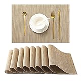 Leetaltree Light Brown Placemats Set of 8 - Heat