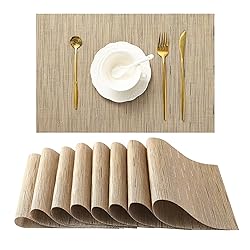 Leetaltree Light Brown Placemats Set of 8 - Heat