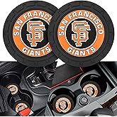 2PCS Car Cup Holder Coaster,Auto Cup Holder Insert Coaster for San Francisco Giants Baseball Fans, Non-Slip Car Drink Holder Mat, Interior Accessories, SF Giants