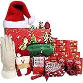 Advent Calendar For Women,12 Days of Christmas Advent Calendar for Women, Mom, Wife, Girlfriend, Sister，Christmas Gifts Basket Set Includes Gloves,Scarf,Press on nails,Brooches, necklaces
