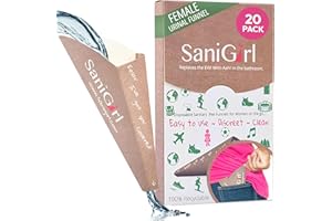 SaniGirl Pee Funnel for Women - Female Urinals for Women - Disposable Recyclable, Womens Pee Funnel for Travel & Camping Essentials, Leak-Proof Female Urination Device for Outdoors & Travel (20 Pack)