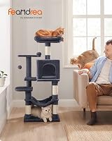 Feandrea Cat Tree Tower 112 cm Multi-Level Plush Condo with 4 Scratching Posts view 2